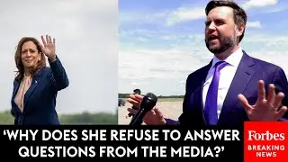 WATCH: JD Vance Speaks To Reporters After Surprise Visit To Kamala Harris's Air Force Two
