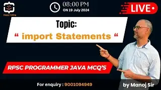 8. RPSC Programmer Java MCQ Solution | import Statement MCQ's | RPSC Programmer Java by Manoj Sir