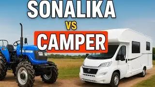 Sonalika🚜 vs Camper🛻 | Tractor vs Car gaming videos| #sonalika #camper @MrBeast 
