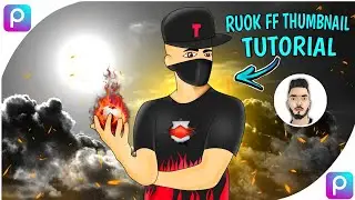 How To make Cartoon Thumbnail Like Ruok FF & White444 🔥 Picsart Tutorial / Free Fire Thumbnail 2021