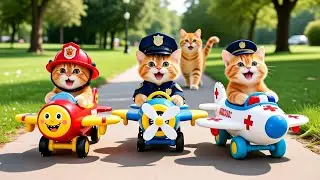 😺 Mama Cat&rsquo;s Daily Life Selling Juice | Cute Kittens Enjoy Fun Amusement Park Day 🎢🍹