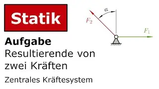 🔧 Resultierende von zwei Kr&auml;ften [Technische Mechanik, Statik, Zentrales Kr&auml;ftesystem]