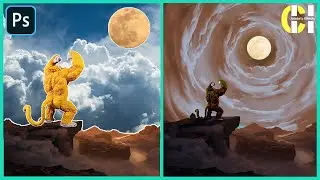 Hướng dẫn hiệu ứng ánh trăng đẹp| Moon portal effect | Photoshop manipulation tutorial.