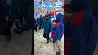 Snow in Bangalore?! ❄️ Best Family Day Out! #Shorts Kids vs. Ice! 🧊 Fun at Snow World #familyfun