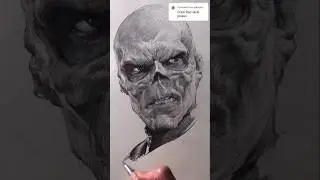 Drawing Red Skull Starting from the Skull #art #drawing #redskull