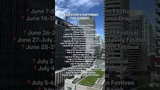Todotoronto | 21 Fun Events Happening This Summer #todotoronto #toronto #funevents