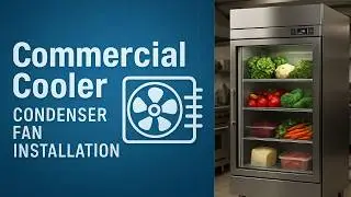 Commercial cooler condenser fan installation #appliancerepair #commercialcooler #commercial 