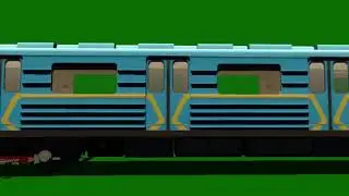 Metro train om green screen