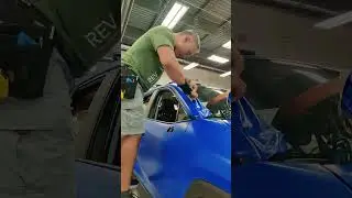 Blue Color Change Vinyl Wrap | Wrapping The Side of A RAV4 #shorts