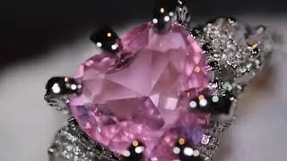 Big Pink diamond heart ring, Pink diamond jewellery, pink diamond engagement ring, pink heart ring