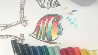 Technique #7: le dégradé de trois crayons de couleurs action décotime