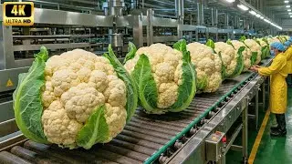Inside The BIGGEST Cauliflower Farm & Factory - From Seed to Harvest (Full Process)