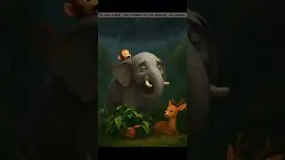 The elephant is risking his life to protect everyone. #hero #storm #heavyrain #jungle #sadshorts