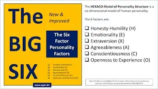 The Big Six - HEXACO Model of Personality