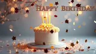 Happy Birthday Background | Elegant Gold Party TV Wallpaper | 30-Min Loop