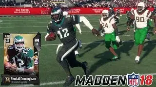 ULTIMATE LEGEND RANDAL CUNNINGHAM IS SO ELUSIVE!! | MADDEN 18 ULTIMATE TEAM GAMEPLAY