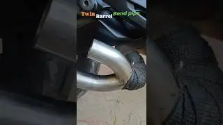 Twin Barrel Exhaust Pipe 💯🔥🔥 #shorts #shortsfeed #exhaust #modified #dominar400 #automobile #likes