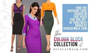 Colour Block Collection | Office Work Wear, Dresses for Office, Pencil Dresses Multi-Colour.