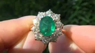 CERTIFIED Colombian Emerald & Diamond Ring Solid 14K Gold - eBay Estate Sale