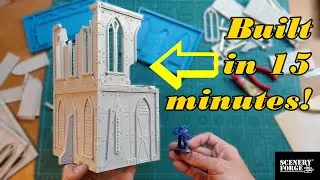 Warhammer 40000 terrain fast build. Scenery-forge resin pieces.