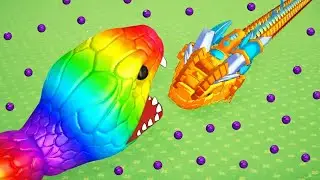 Epic Snake Clash 🐍 | Rainbow Beast vs Iron Dragon 😱🔥