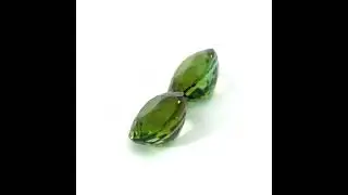 11.09 cts Natural Olive Green Tourmaline Gemstone Pair  - Oval Shape - 23259RGT