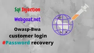 OWASP Webgoat SQL Injection and Password Recovery of a Customer.