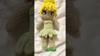 Amigurumi Crochet Plushie Tinker Bell #crochetplushie #f&eacute;e clochette #tinkerbell #amigurumicrochet