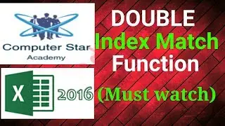 How to Use Double Index Match Function In Excel Hindi || Advance Excel ||