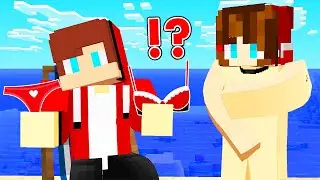 JJ Stole CLOTHES JJ Sister on the BEACH?! Can it be a Love Story?! - Minecraft Maizen JJ & Mikey