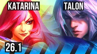 KATARINA vs TALON (MID) | 69K damage | KR Master | 26.1