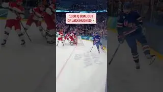 Jack Hughes banks it off the pad on purpose.Elite Hockey IQ. 🧠🏒Train on our YouTube.