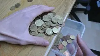 Putting coins into a star stereo sound effect HQ 96kHz