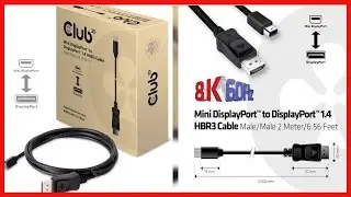 Club3D CAC 1115 Mini DisplayPort to DisplayPort 1 4HBR3 Cable MaleMale, HDR Support 2 Meter