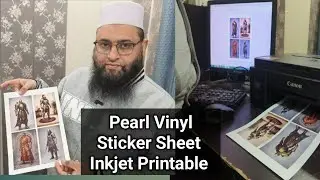 Pearl vinyl sticker sheet print by canon G3010|#vinylprinter #stickercollection