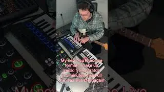 making up music from scratch with looper in 5 min