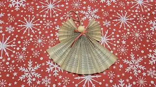 Crafty Clover Tutorial - Book Page Angel Ornament
