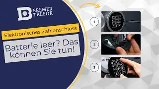 Tresor &ouml;ffnen, wenn Batterie leer [Notbestromung] [Elektronisches Zahlenschloss]