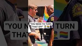 Полицейский пытается остановить проповедника 🏳️&zwj;🌈👮&zwj;♂️