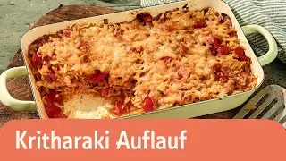 Kritharaki-Auflauf &ndash; vegetarischer Nudelauflauf aus Griechenland 🍴🥘 | REWE Deine K&uuml;che