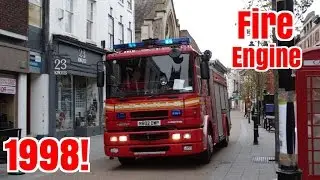 Fire engine responding & onscene - 1998 Dennis Sabre Pump