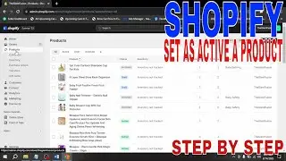 ✅  How To Set As Active A Product On Shopify Store 🔴
