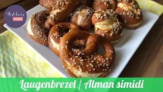 Laugenbrezel wie vom B&auml;cker/Laugenknoten/Ev yapımı Alman simidi