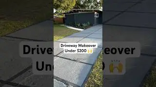 My driveway #makeover under $200! ✨ Best part of my exterior transformation 🙌 #diy #beforeandafter