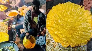 Giant papor making within seconds | street food papad | unique crispy giant kalai papor