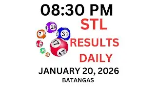 STL BATANGAS  8:30 PM LIVE DRAW  January 20, 2026
