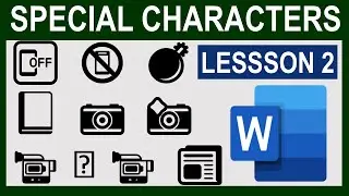 INSERT SPECIAL CHARACTERS in MICROSOFT WORD - LESSON TWO