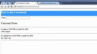 PHP Tutorial: Make a Guestbook (2/2) | PHP Guestbook tutorial