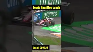 Lewis Hamilton crash 2025 Dutch Grand Prix #formula1 #hamilton #dutchgp  #automobile #lewishamilton