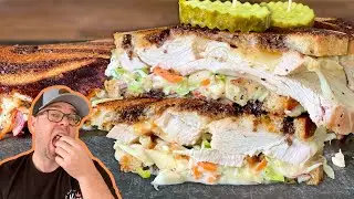 Easy RACHEL SANDWICH Recipe with Smoked Turkey and Homemade Coleslaw!